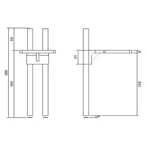 Опоры кухонные опора мебельная metalline h150-200 мм, брауни