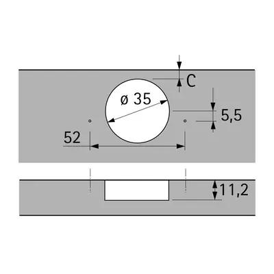 Петли мебельные Hettich Комплекты (Германия) петля hettich вкладная 110° slide-on, без доводчика, d1,5 (без евровинтов)