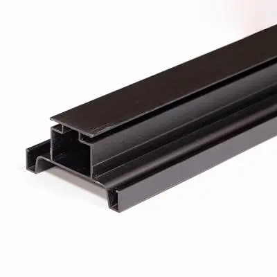 Черный браш профиль вертикальный промежуточный c-образный 6000 мм, черный браш, для плиты 18 мм