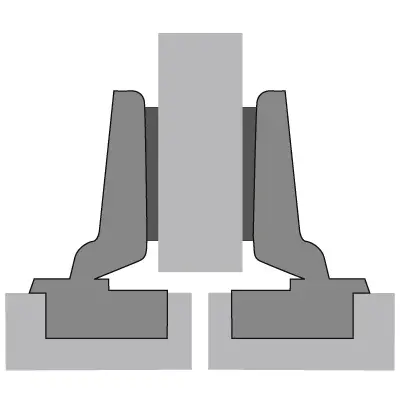 Петли мебельные Hettich Комплекты (Германия) петля intermat угол 110° полунакладная, без доводчика, d1,5 (евровинты)