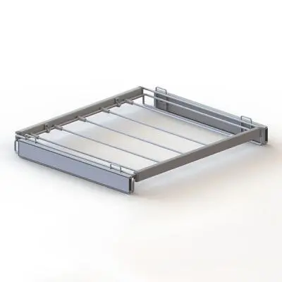 Корзины сетчатые вешалка для брюк (брючница) umm 590-730*500мм, с напр., без доводчика, серая