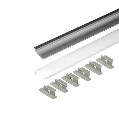 Профиль для светодиодных лент 8мм профиль gls 3.0м врезной 2507w для led-ленты с рассеивателем, алюминий