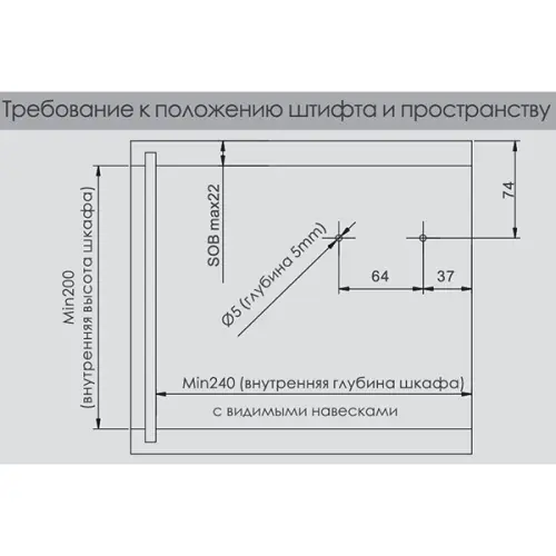 Подъемники поворотные подъемник dtc top stay sq new push (250-500мм), индекс 580-1350, серый