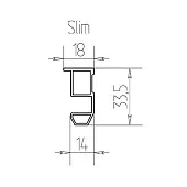 SLIM/FIT пв профиль вертикальный slim 5600мм чёрный absolut