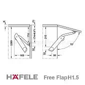 Подъемники поворотные подъемный механизм  free flap h1.5 серия c, белый