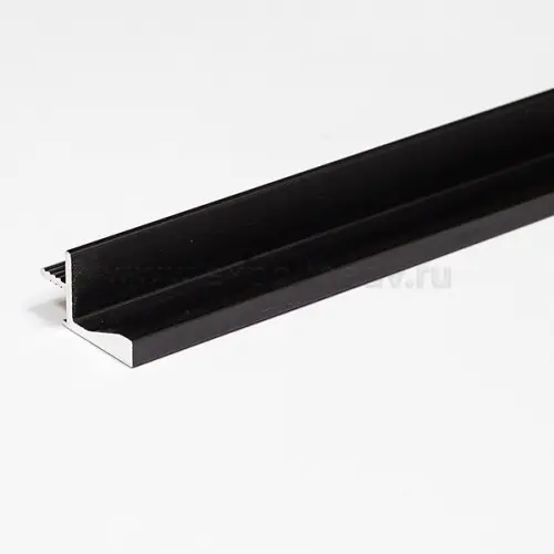 Черный браш профиль горизонтальный для полок (18мм) 4000 мм, черный браш