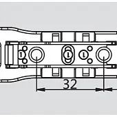 Петли мебельные DTC планка монтажная линейная dtc pivot-star, h2, 3d