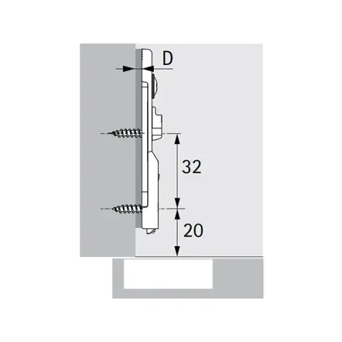 Петли мебельные Hettich (Германия) планка монтажная линейная sensys, intermat, d3